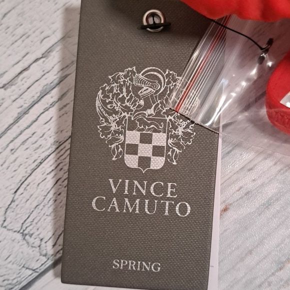 VINCE CAMUTO Riviera Draped Tankini Swim Top Poppy Medium - Picture 9 of 11